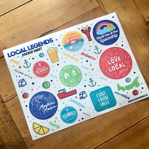 Local Legends Sticker Sheet *New*