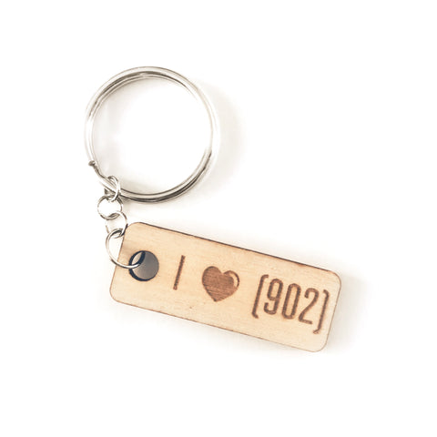 I love (902) Keychain