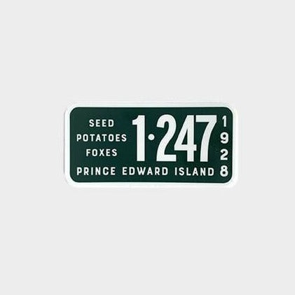 Seed, Potato, Foxes PEI License Plate Sticker